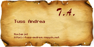 Tuss Andrea névjegykártya